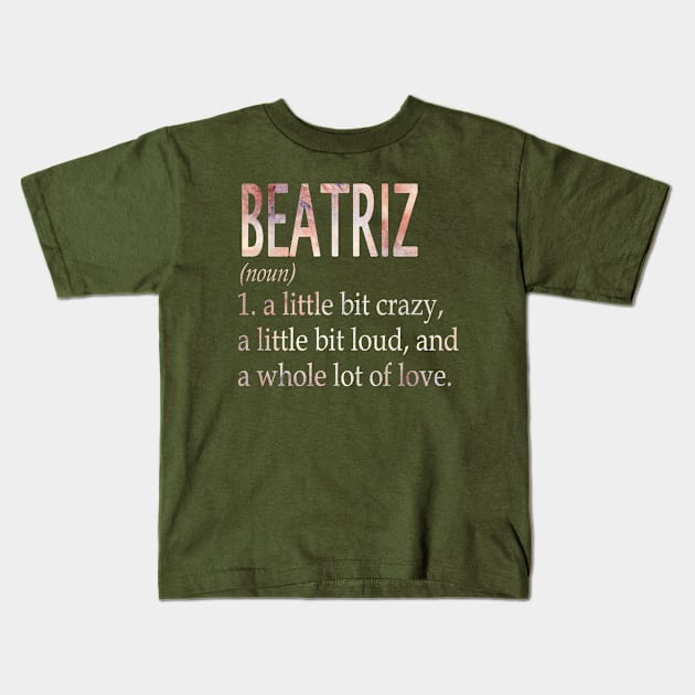 Beatriz Girl Name Definition Kids T-Shirt by ThanhNga